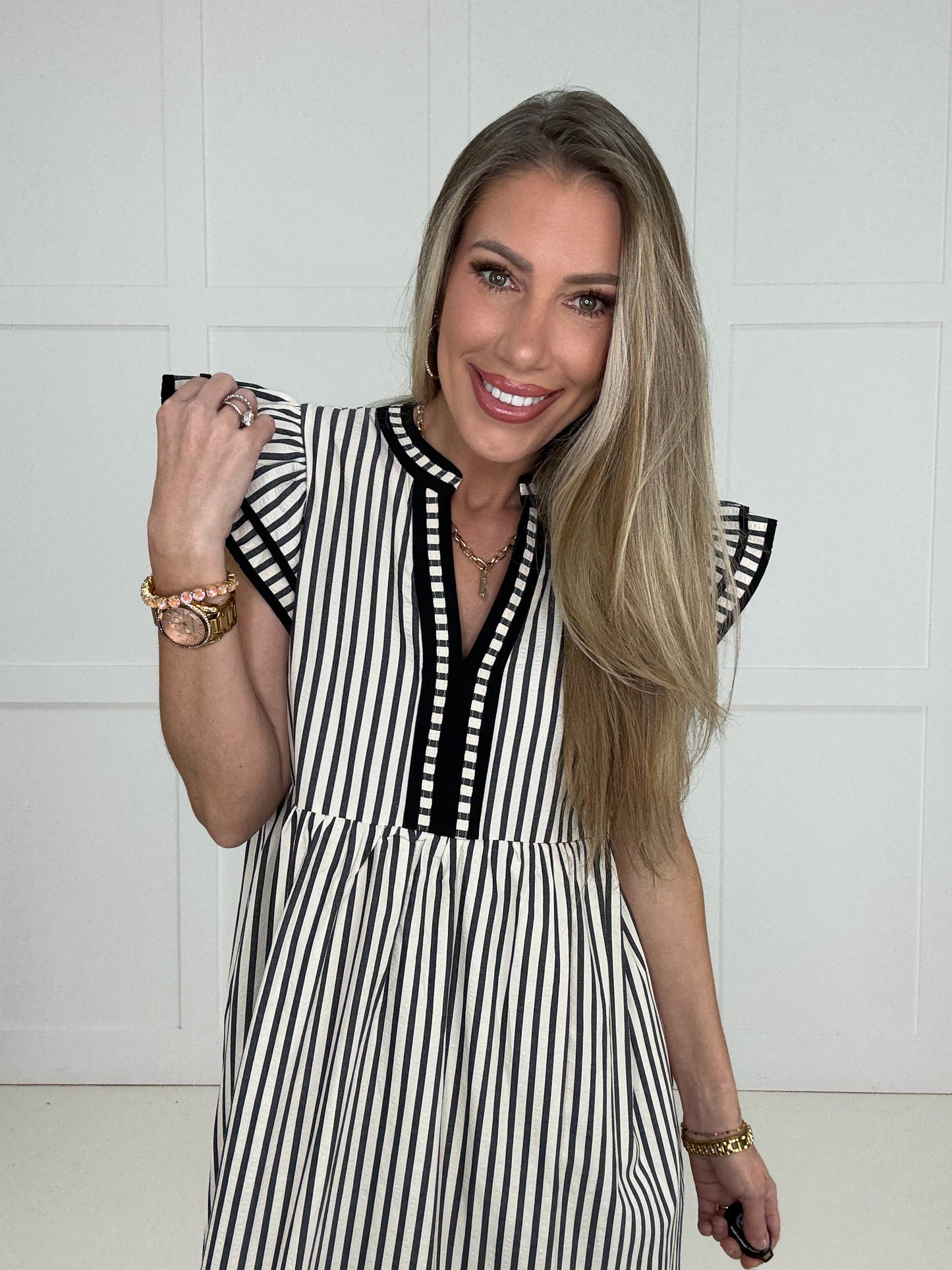 Monroe Striped Pocket Dress-240 Dresses- Simply Simpson's Boutique is a Women's Online Fashion Boutique Located in Jupiter, Florida
