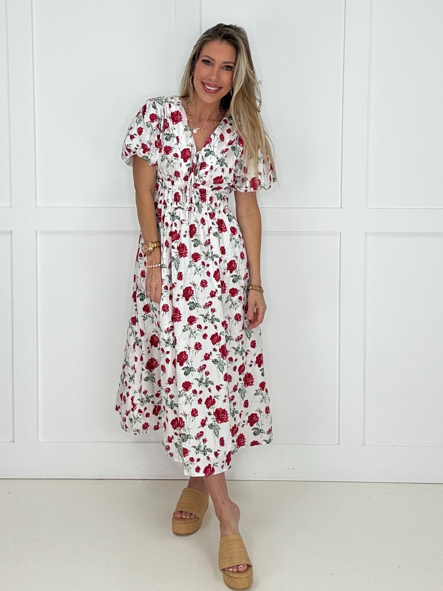 Scarlet Rose Garden Dress-240 Dresses- Simply Simpson's Boutique is a Women's Online Fashion Boutique Located in Jupiter, Florida