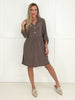 Dear Scarlett Inspire Me 3/4 Sleeve Dress-240 Dresses- Simply Simpson's Boutique is a Women's Online Fashion Boutique Located in Jupiter, Florida