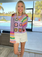 Happy Together Open Knit Boho Top-150 Sweaters- Simply Simpson's Boutique is a Women's Online Fashion Boutique Located in Jupiter, Florida