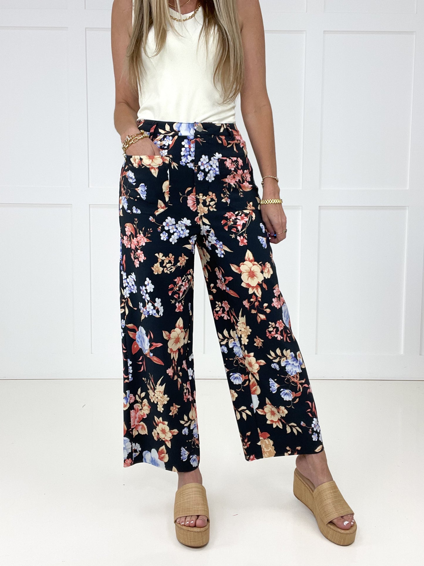 Midnight Blooms Pants-210 Other Bottoms- Simply Simpson's Boutique is a Women's Online Fashion Boutique Located in Jupiter, Florida