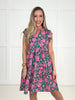 Dear Scarlett Emerald Blossom Tiered Flutter Sleeve Dress-240 Dresses- Simply Simpson's Boutique is a Women's Online Fashion Boutique Located in Jupiter, Florida