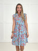 Dear Scarlett Aqua Paisley Tiered Flutter Sleeve Dress-240 Dresses- Simply Simpson's Boutique is a Women's Online Fashion Boutique Located in Jupiter, Florida