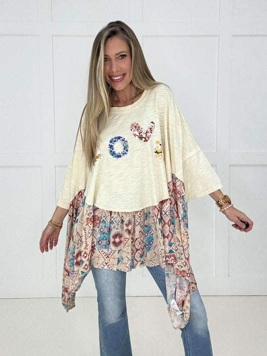 Love Letters Ivory Top-100 Short Sleeves- Simply Simpson's Boutique is a Women's Online Fashion Boutique Located in Jupiter, Florida