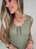 POL Olive Everyday Studded Tank-120 Sleeveless- Simply Simpson's Boutique is a Women's Online Fashion Boutique Located in Jupiter, Florida