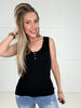POL Black Everyday Studded Tank-120 Sleeveless- Simply Simpson's Boutique is a Women's Online Fashion Boutique Located in Jupiter, Florida