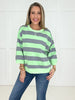 Grey/Mint Boardwalk Breeze Pullover-160 Sweatshirts- Simply Simpson's Boutique is a Women's Online Fashion Boutique Located in Jupiter, Florida