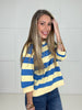 Blue/Yellow Boardwalk Breeze Pullover-160 Sweatshirts- Simply Simpson's Boutique is a Women's Online Fashion Boutique Located in Jupiter, Florida