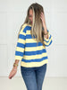 Blue/Yellow Boardwalk Breeze Pullover-160 Sweatshirts- Simply Simpson's Boutique is a Women's Online Fashion Boutique Located in Jupiter, Florida
