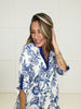Magnolia Lane Blue Flower Top-100 Short Sleeves- Simply Simpson's Boutique is a Women's Online Fashion Boutique Located in Jupiter, Florida