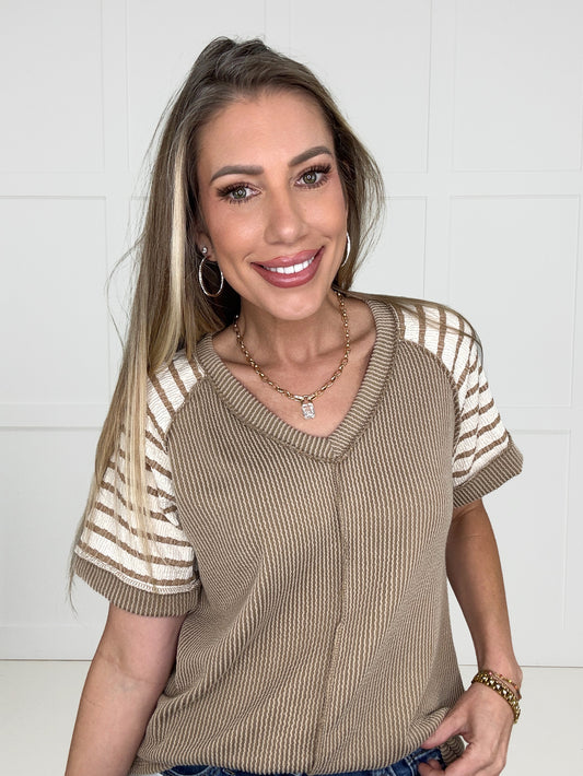 Coffee and Cream Top-100 Short Sleeves- Simply Simpson's Boutique is a Women's Online Fashion Boutique Located in Jupiter, Florida