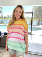 Laffy Taffy Knit Top-100 Short Sleeves- Simply Simpson's Boutique is a Women's Online Fashion Boutique Located in Jupiter, Florida