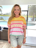 Laffy Taffy Knit Top-100 Short Sleeves- Simply Simpson's Boutique is a Women's Online Fashion Boutique Located in Jupiter, Florida