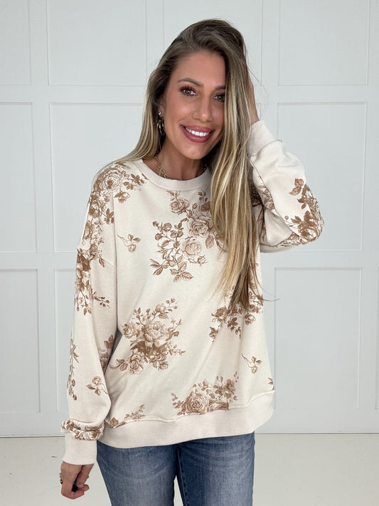 Timeless Blooms Pullover-160 Sweatshirts- Simply Simpson's Boutique is a Women's Online Fashion Boutique Located in Jupiter, Florida