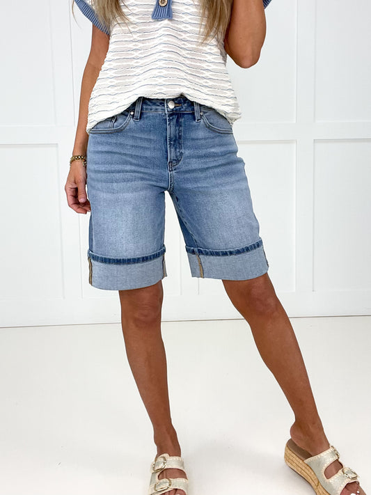 Risen Easy Breezy Cuffed Shorts-190 Skirts/Shorts- Simply Simpson's Boutique is a Women's Online Fashion Boutique Located in Jupiter, Florida