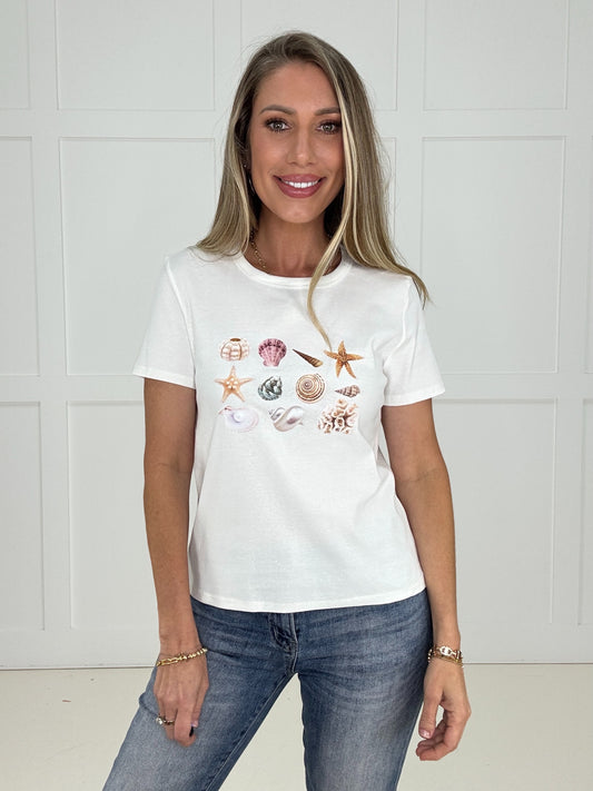 Sally Sea Shells Tea- Simply Simpson's Boutique is a Women's Online Fashion Boutique Located in Jupiter, Florida