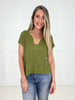 Blu Pepper Split Neck Batwing Sleeveless Knit Sweater Kiwi-100 Short Sleeves- Simply Simpson's Boutique is a Women's Online Fashion Boutique Located in Jupiter, Florida