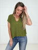 Blu Pepper Split Neck Batwing Sleeveless Knit Sweater Kiwi-100 Short Sleeves- Simply Simpson's Boutique is a Women's Online Fashion Boutique Located in Jupiter, Florida