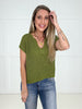 Blu Pepper Split Neck Batwing Sleeveless Knit Sweater Kiwi-100 Short Sleeves- Simply Simpson's Boutique is a Women's Online Fashion Boutique Located in Jupiter, Florida