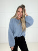 Blue Cloud Nine Balloon Sleeve Sweater-150 Sweaters- Simply Simpson's Boutique is a Women's Online Fashion Boutique Located in Jupiter, Florida