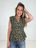 Olive Allure Button Down Top-100 Short Sleeves- Simply Simpson's Boutique is a Women's Online Fashion Boutique Located in Jupiter, Florida
