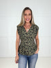 Olive Allure Button Down Top-100 Short Sleeves- Simply Simpson's Boutique is a Women's Online Fashion Boutique Located in Jupiter, Florida