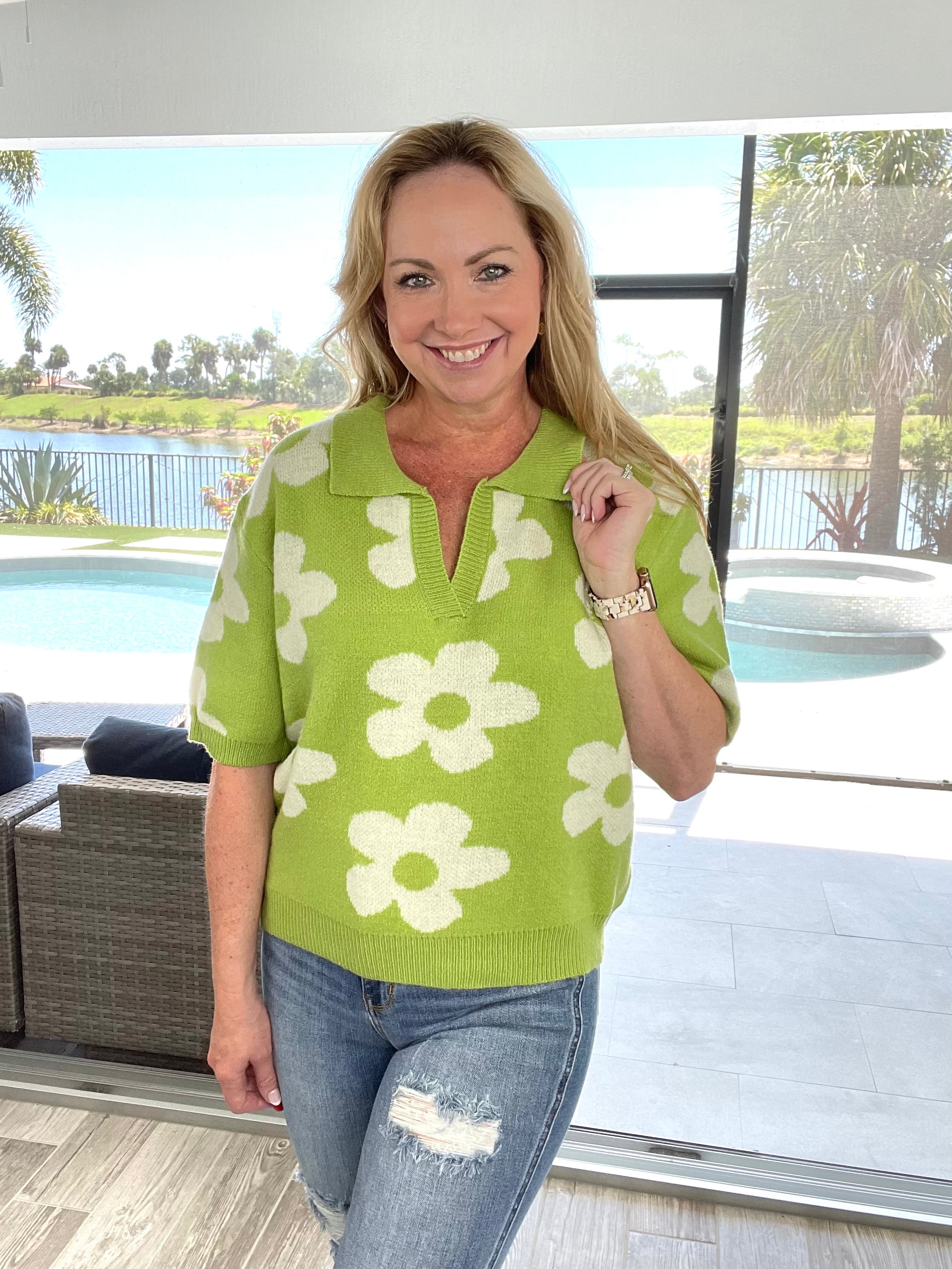 Love Shack Knit Top-100 Short Sleeves- Simply Simpson's Boutique is a Women's Online Fashion Boutique Located in Jupiter, Florida