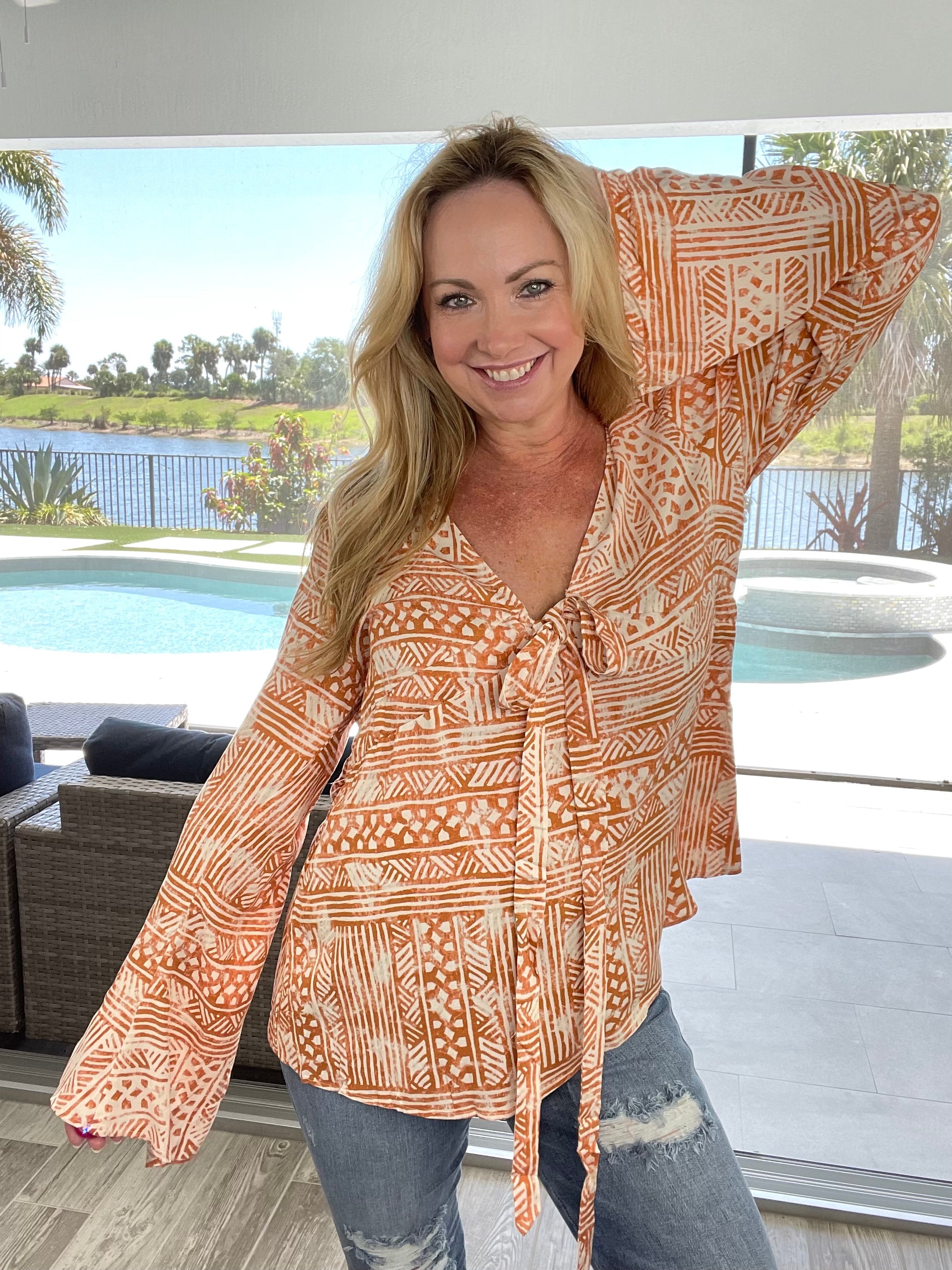 Summer Nights Long Sleeve Top-110 Long Sleeves- Simply Simpson's Boutique is a Women's Online Fashion Boutique Located in Jupiter, Florida