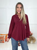 Dear Scarlett Fall Smocked Sleeve Lizzy-100 Short Sleeves- Simply Simpson's Boutique is a Women's Online Fashion Boutique Located in Jupiter, Florida