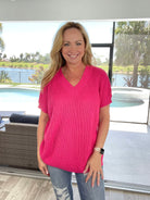 Daydreamer Knit Top-100 Short Sleeves- Simply Simpson's Boutique is a Women's Online Fashion Boutique Located in Jupiter, Florida