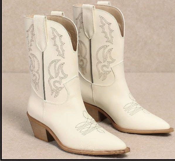 Ivory Nelly Boots-260 Shoes- Simply Simpson's Boutique is a Women's Online Fashion Boutique Located in Jupiter, Florida