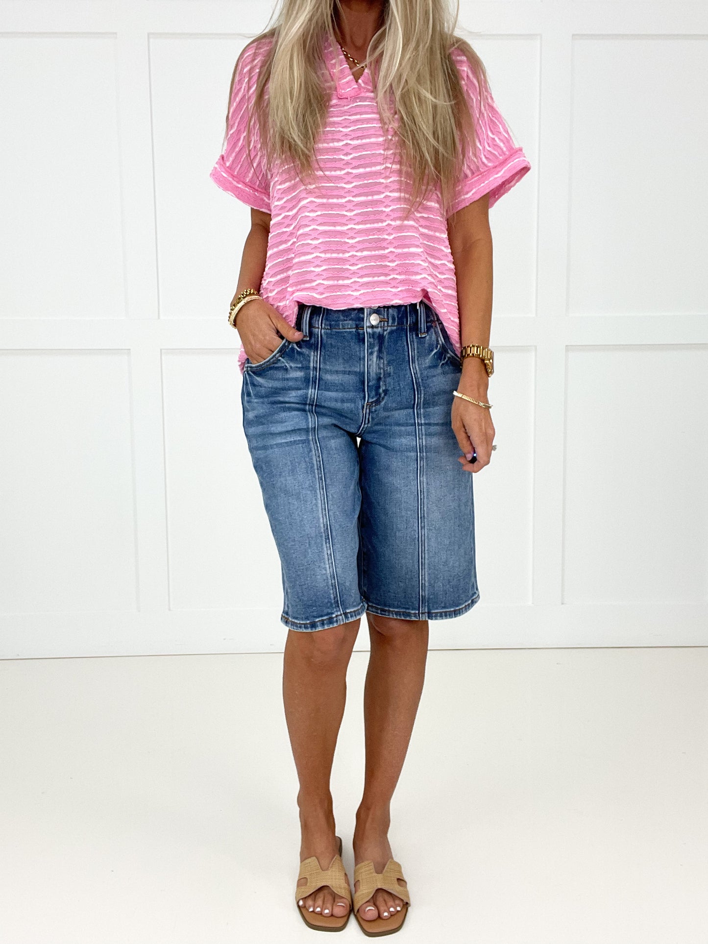 Risen Modern Muse Bermuda Shorts-190 Skirts/Shorts- Simply Simpson's Boutique is a Women's Online Fashion Boutique Located in Jupiter, Florida