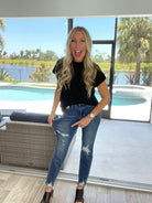 Judy Blue Queen of Hearts Boyfriend Jeans-200 Jeans- Simply Simpson's Boutique is a Women's Online Fashion Boutique Located in Jupiter, Florida