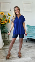 Dear Scarlett Solid Color Short Sleeve Lizzys-100 Short Sleeves- Simply Simpson's Boutique is a Women's Online Fashion Boutique Located in Jupiter, Florida