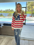 American Flag Sweater-150 Sweaters- Simply Simpson's Boutique is a Women's Online Fashion Boutique Located in Jupiter, Florida