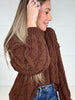 POL Cozy Crush Brown Sweater-150 Sweaters- Simply Simpson's Boutique is a Women's Online Fashion Boutique Located in Jupiter, Florida