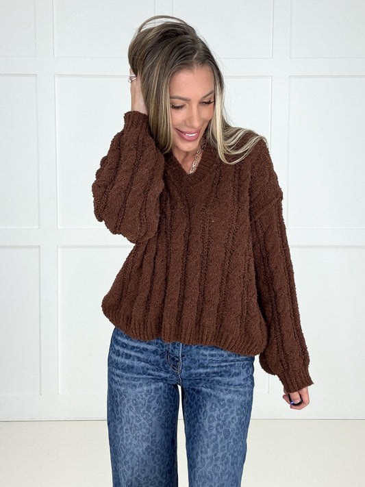 POL Cozy Crush Brown Sweater-150 Sweaters- Simply Simpson's Boutique is a Women's Online Fashion Boutique Located in Jupiter, Florida