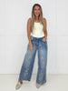 Wildflower Scroll Wide Leg Jeans-200 Jeans- Simply Simpson's Boutique is a Women's Online Fashion Boutique Located in Jupiter, Florida