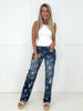 Mica Floral Passion Wide Leg Jeans-200 Jeans- Simply Simpson's Boutique is a Women's Online Fashion Boutique Located in Jupiter, Florida