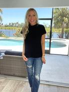 Best Days Short Sleeve Knit Top-100 Short Sleeves- Simply Simpson's Boutique is a Women's Online Fashion Boutique Located in Jupiter, Florida