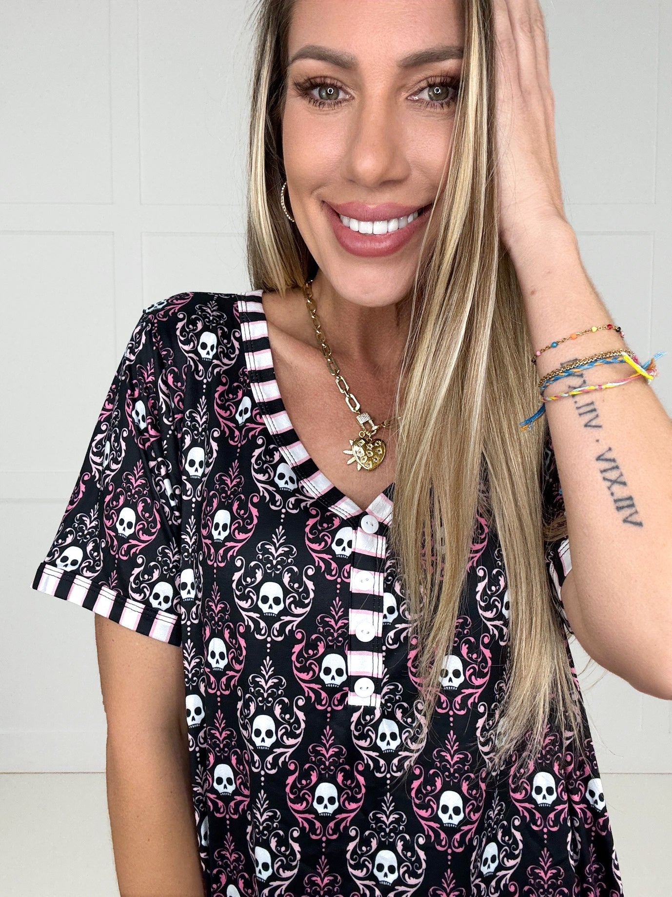 Preorder Shirley & Stone 2026 Halloween Pajama Dresses-220 Lounge wear/Pajamas- Simply Simpson's Boutique is a Women's Online Fashion Boutique Located in Jupiter, Florida