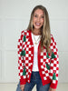 Checkered Christmas Cheer Cardigan