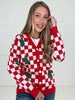 Checkered Christmas Cheer Cardigan