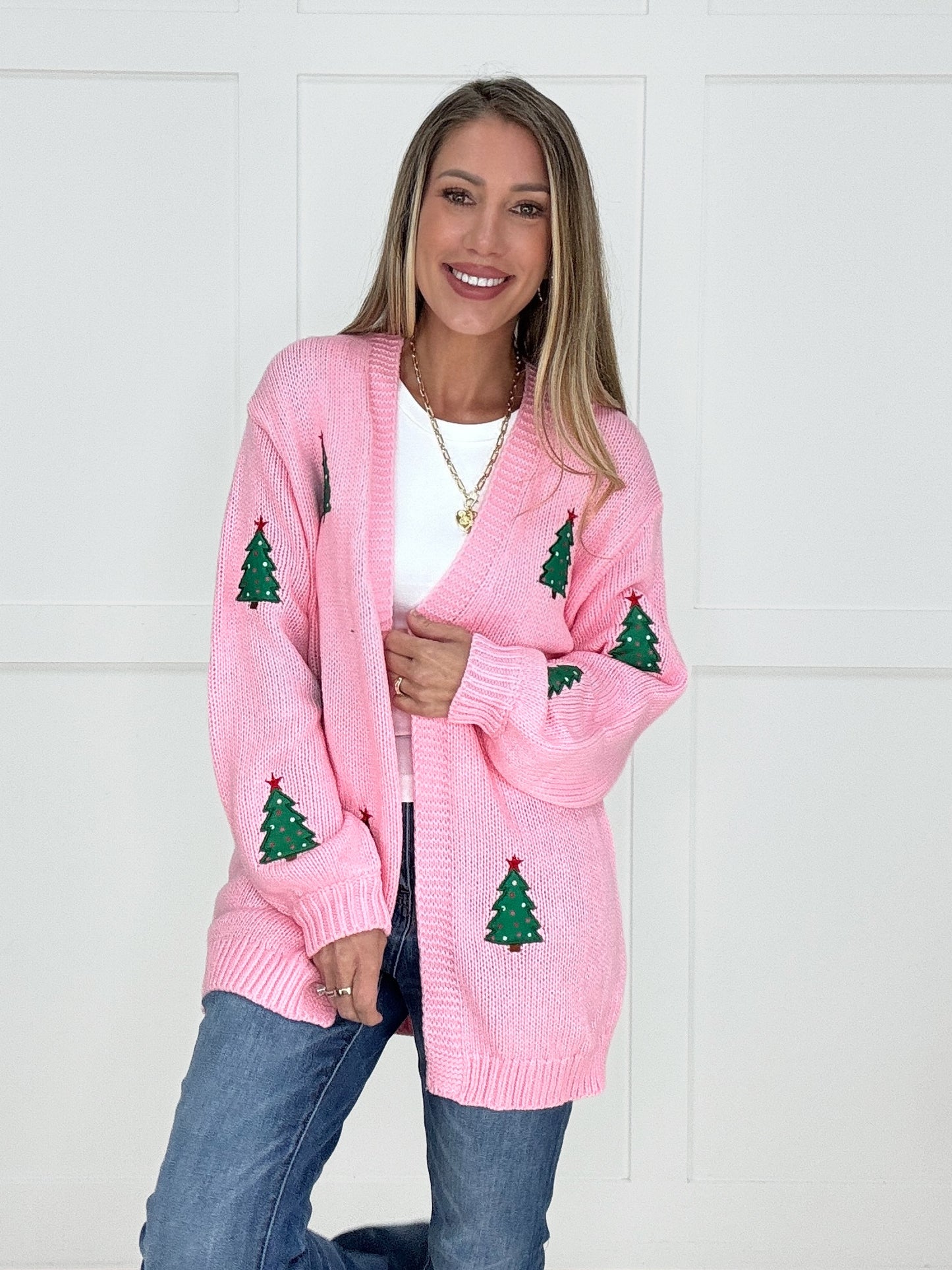 Pink Holiday Magic Cardigan