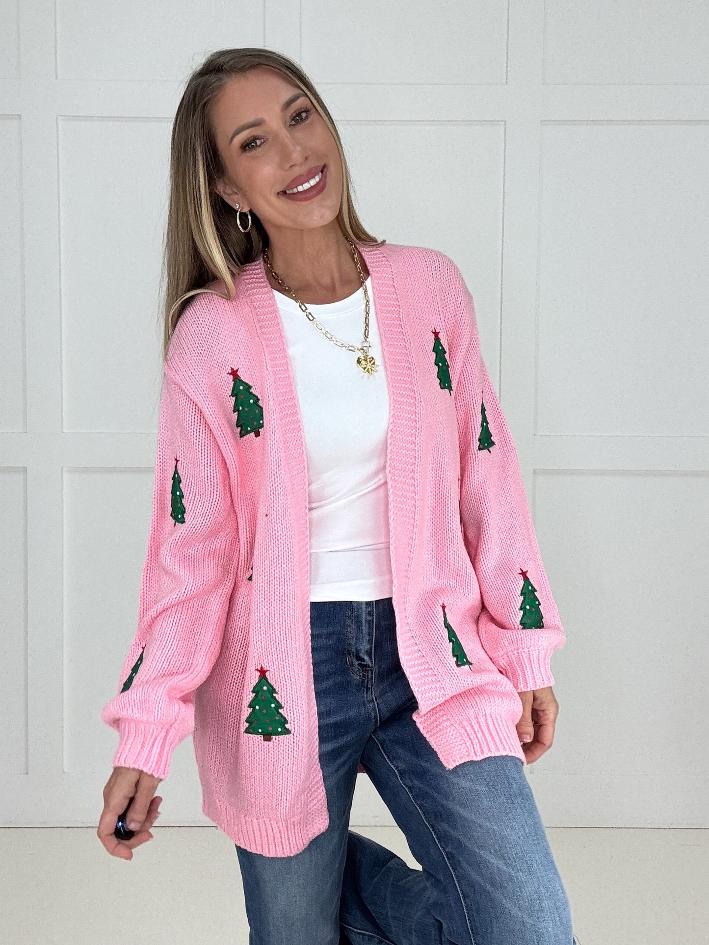 Pink Holiday Magic Cardigan