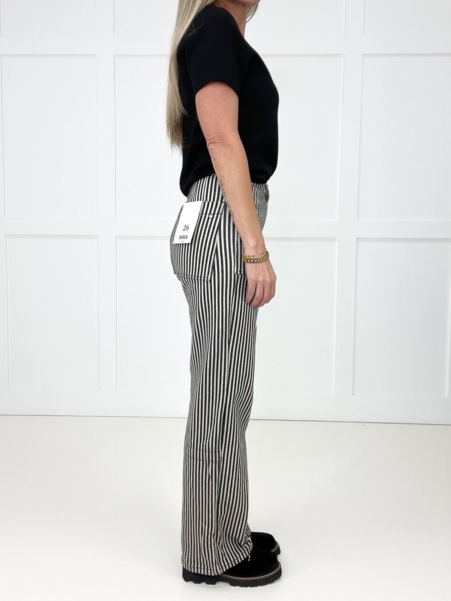 Mica City Stroll Stripe Jeans-200 Jeans- Simply Simpson's Boutique is a Women's Online Fashion Boutique Located in Jupiter, Florida