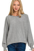 Viscose Front Seam Round-Neck Sweater-150 Sweaters- Simply Simpson's Boutique is a Women's Online Fashion Boutique Located in Jupiter, Florida