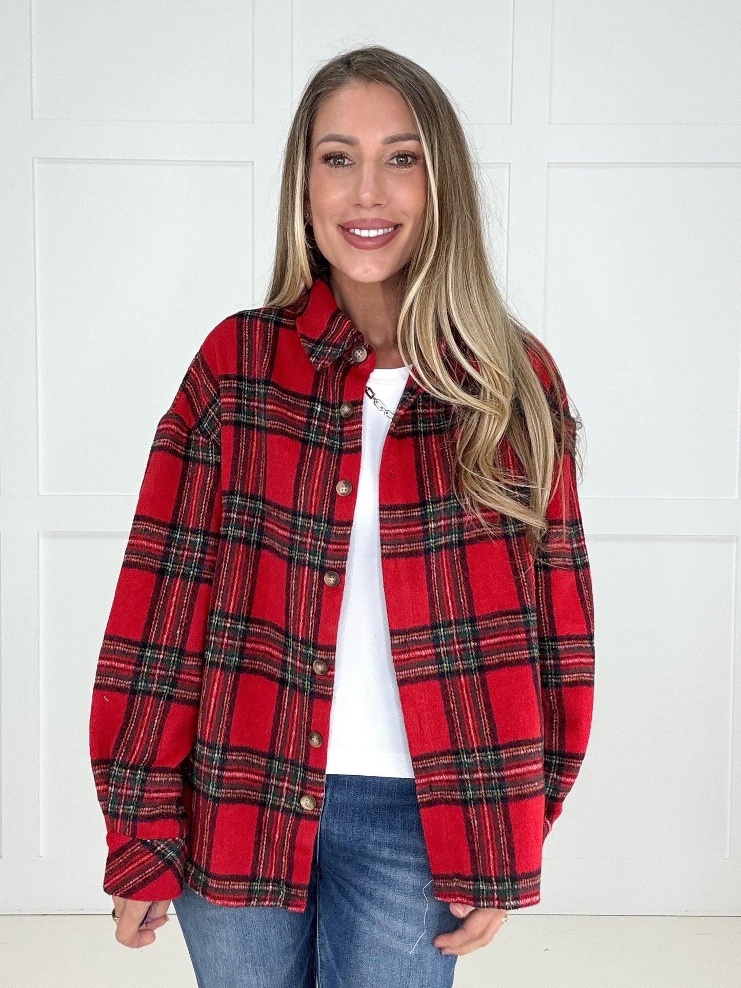 Holly Jolly Plaid Shacket
