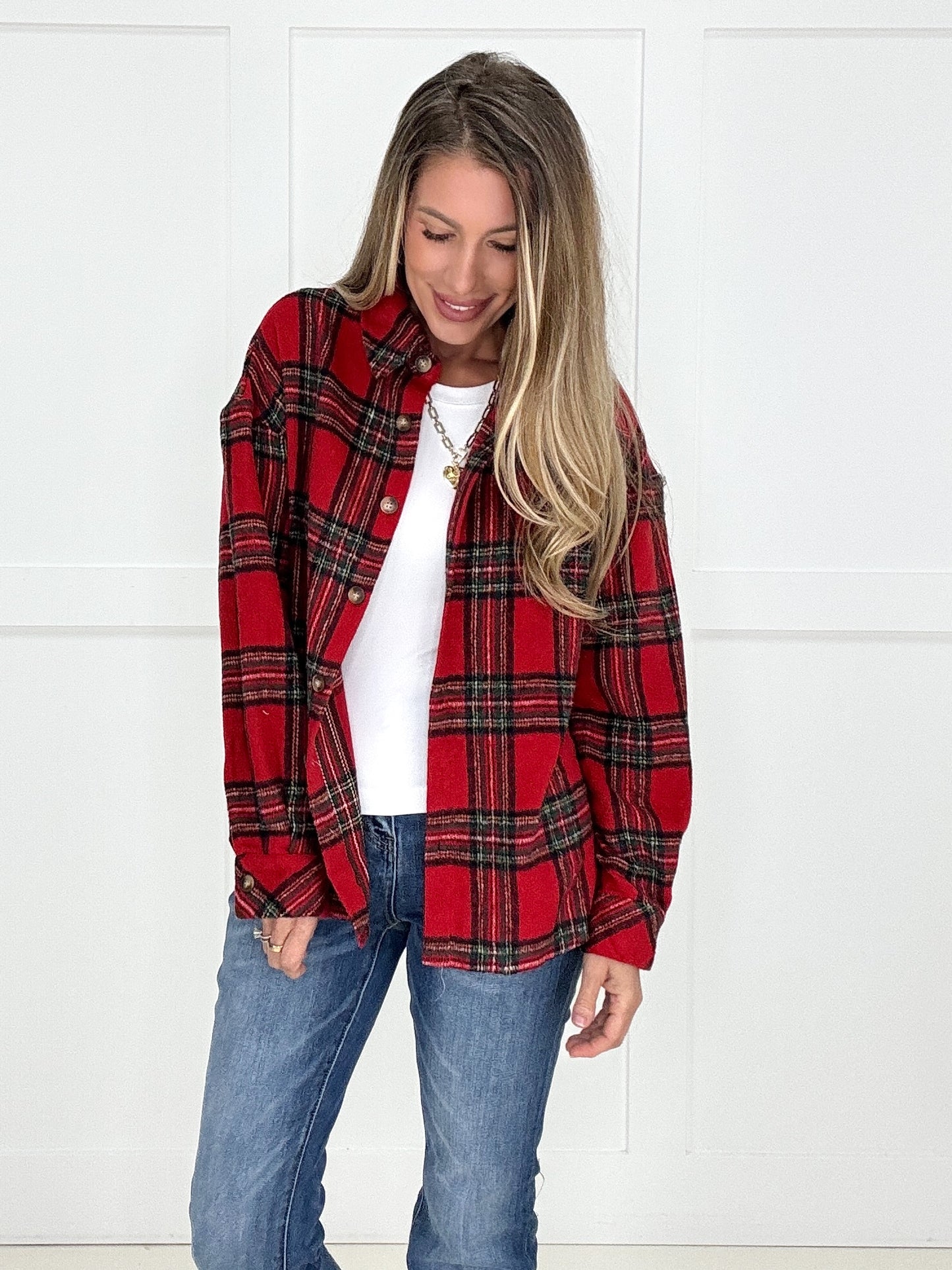 Holly Jolly Plaid Shacket