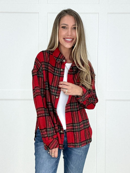 Holly Jolly Plaid Shacket